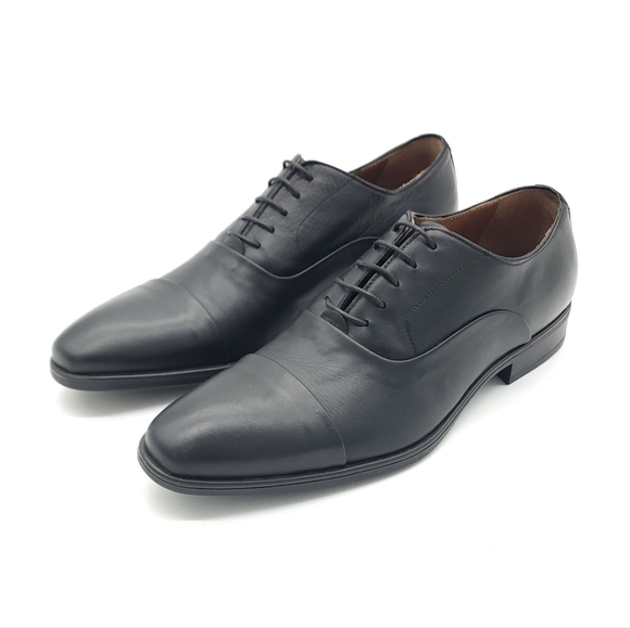 Bruno Magli Locascio Black Nappa Leather Cap Toe Oxford BM1LOCA0P Size 7.5 M - Picture 7 of 10